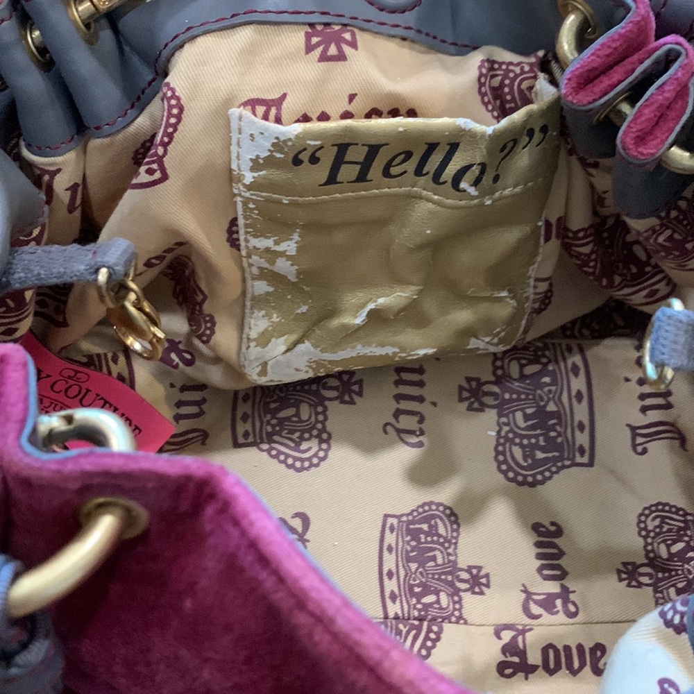 Juicy Couture Y2K 2000s “Juicy Is For Life” Velour Shoulder Bag - Picture 11 of 11